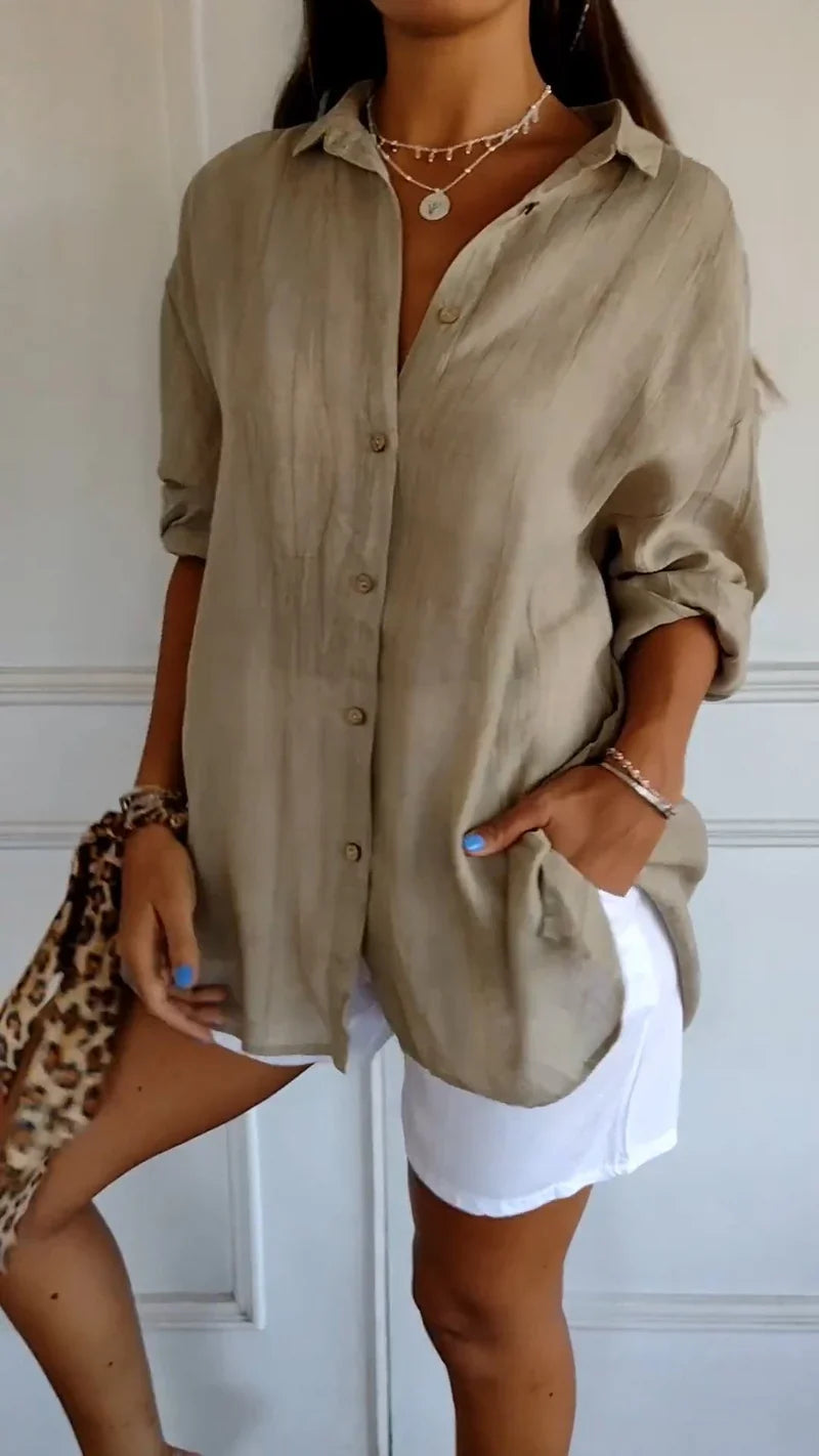 Effortless Muse Button-Down Blouse
