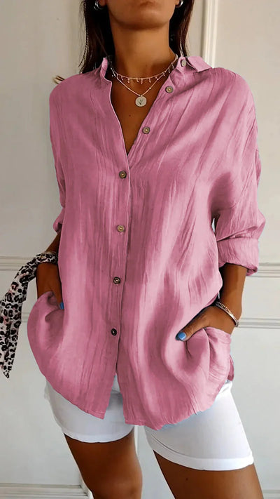 Effortless Muse Button-Down Blouse