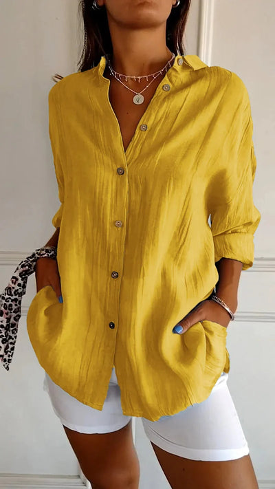 Effortless Muse Button-Down Blouse