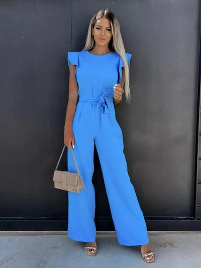 Elegant Bow-Tie Wide-Leg Jumpsuit
