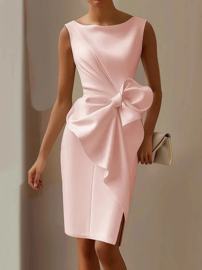 Elegant Bow Mini Dress