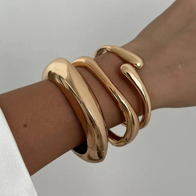 Elegant Fluid Cuff Bracelet