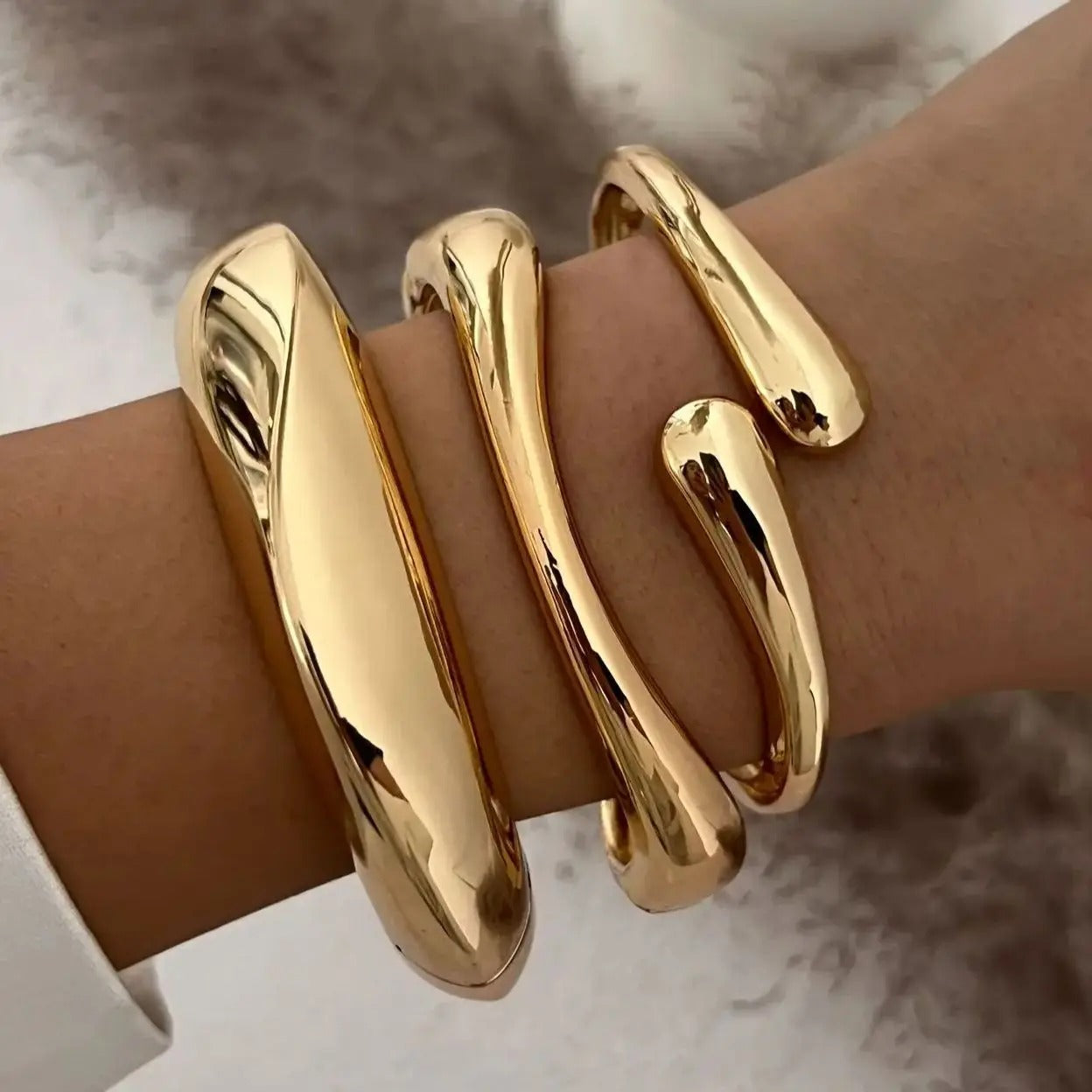 Elegant Fluid Cuff Bracelet