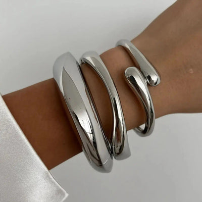 Elegant Fluid Cuff Bracelet