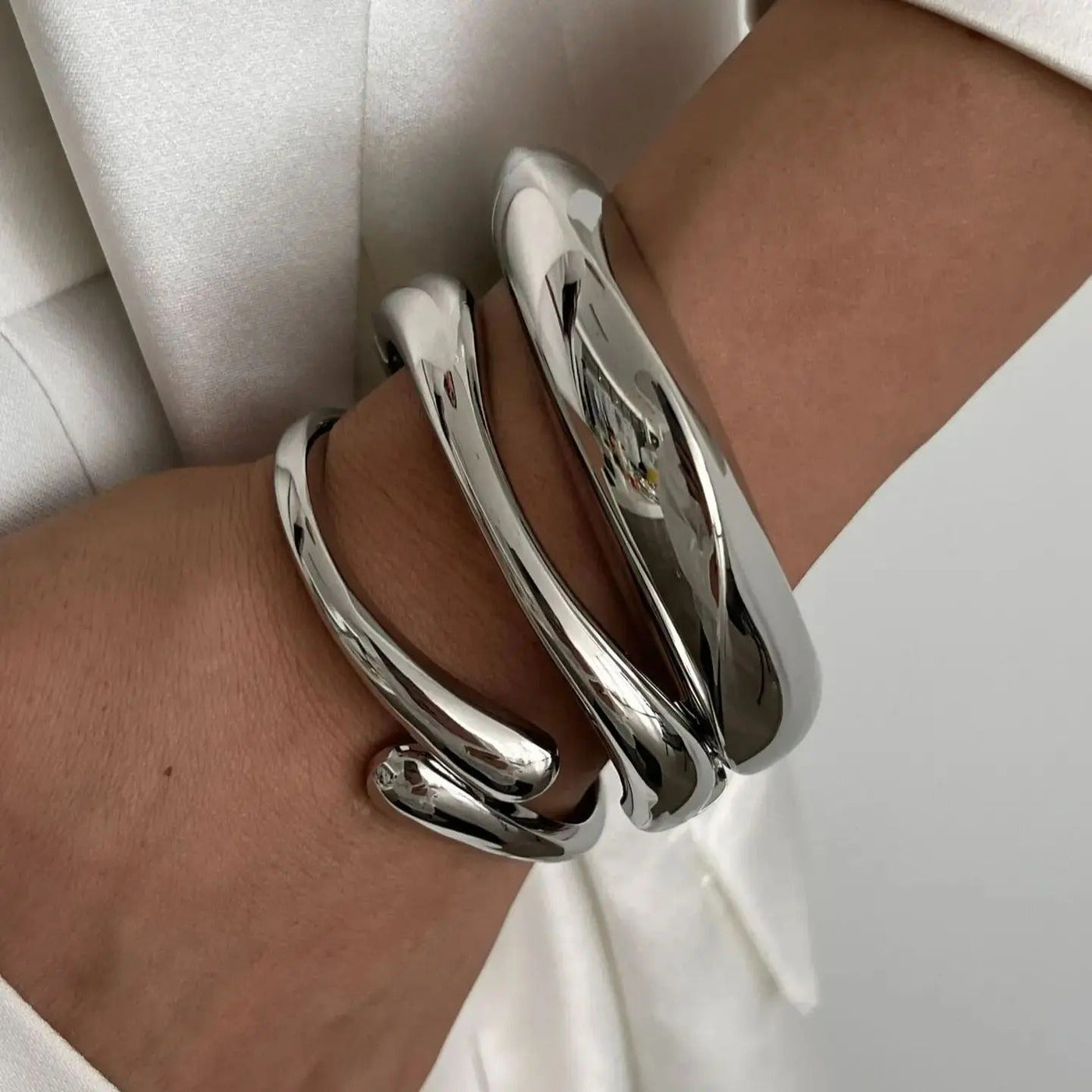 Elegant Fluid Cuff Bracelet