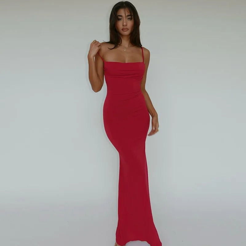 Elegant Silhouette Maxi Dress