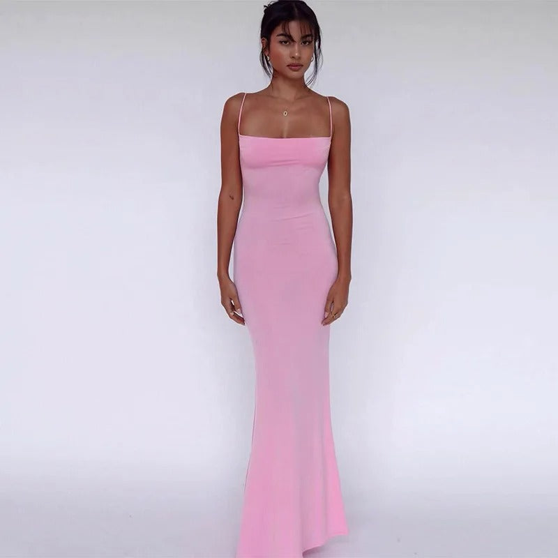 Elegant Silhouette Maxi Dress