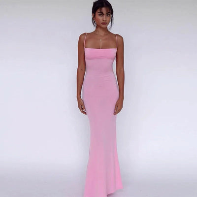 Elegant Silhouette Maxi Dress