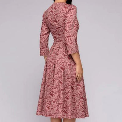 Enchanted Bloom Elegance Midi Dress
