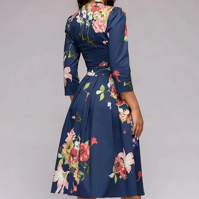 Enchanted Bloom Elegance Midi Dress