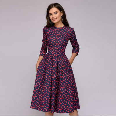 Enchanted Bloom Elegance Midi Dress