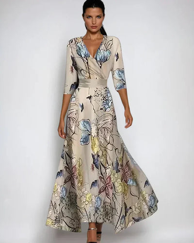 Enchanted Bloom Wrap Maxi Dress