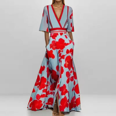 Enchanted Bloom Wrap Maxi Dress