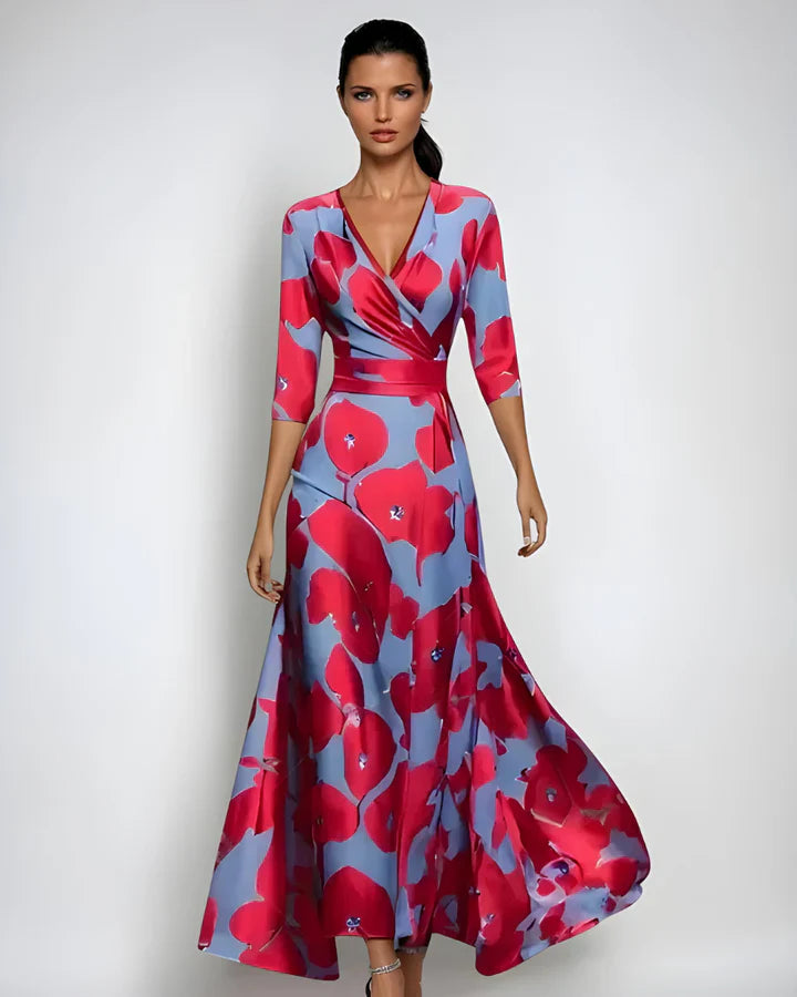 Enchanted Bloom Wrap Maxi Dress