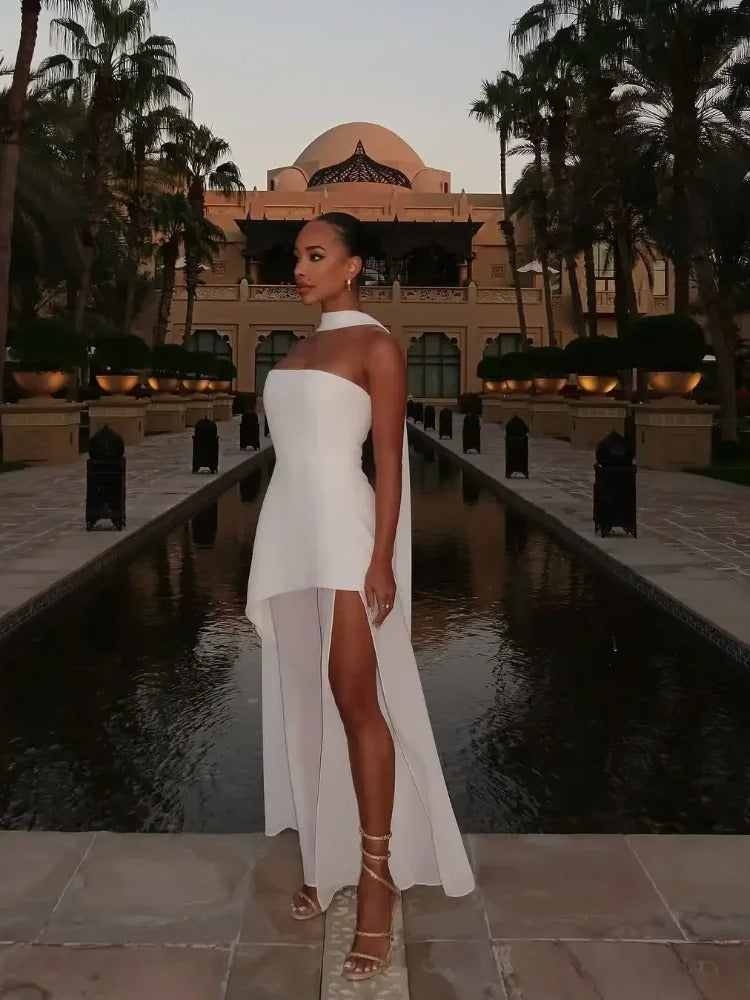 Enchanted Motion High-Slit Maxi Dress