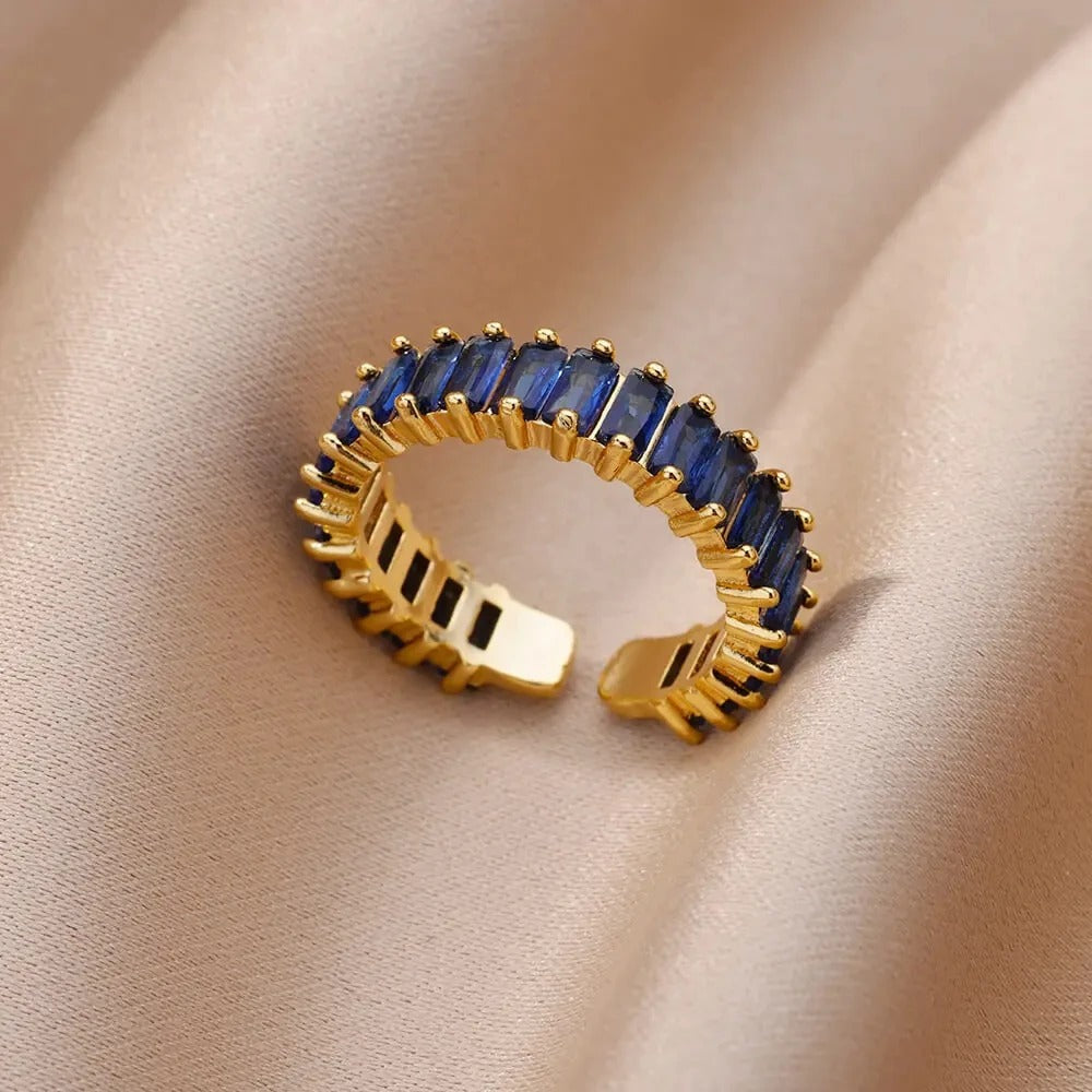 Golden Gemstone Ring