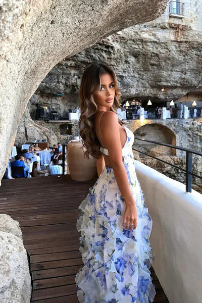 Enchanted Whispers Ruffled Maxi Dress