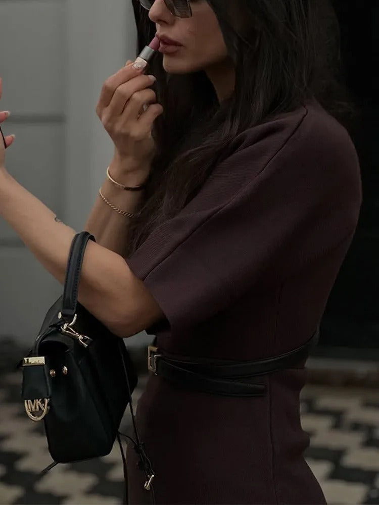 Enigmatic Grace Pleated Maxi Dress