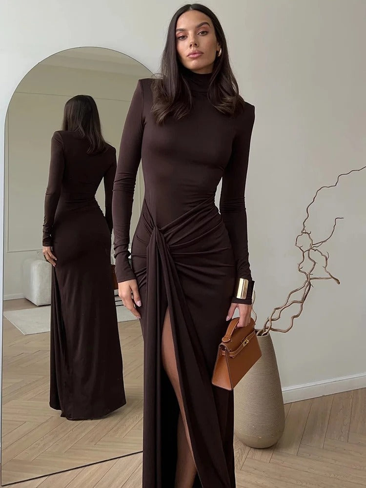 Classy Ruched Maxi Dress