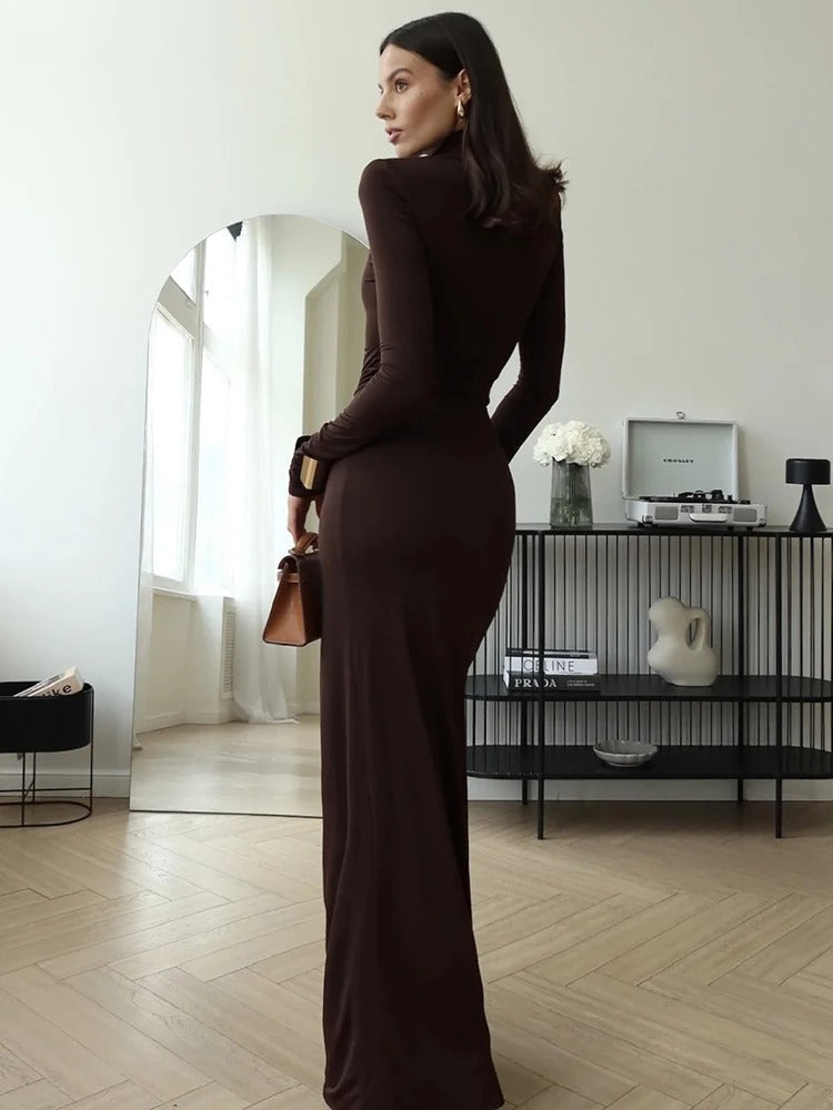 Classy Ruched Maxi Dress