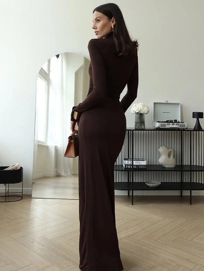 Classy Ruched Maxi Dress