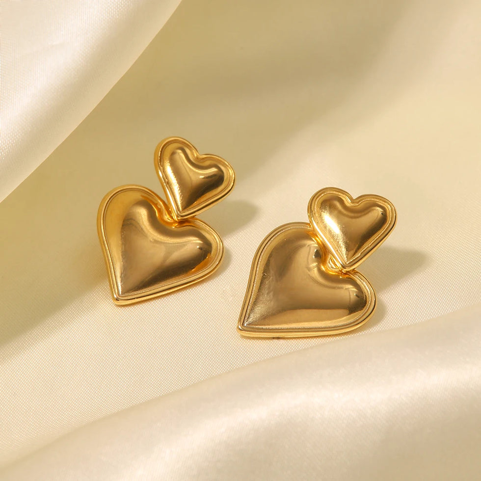 Eternal Love Bold Heart Earrings