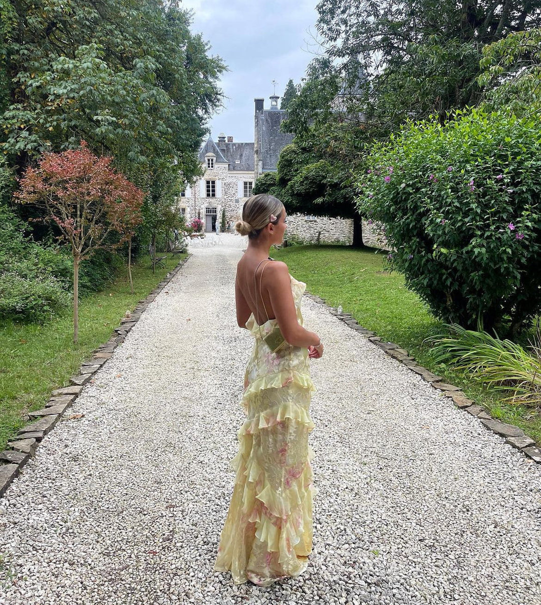 Ethereal Flow Ruffle Maxi Dress