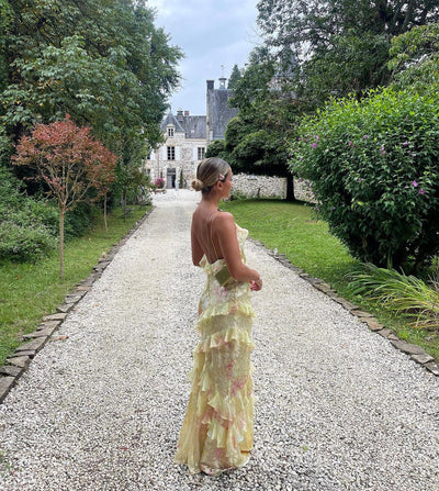 Ethereal Flow Ruffle Maxi Dress