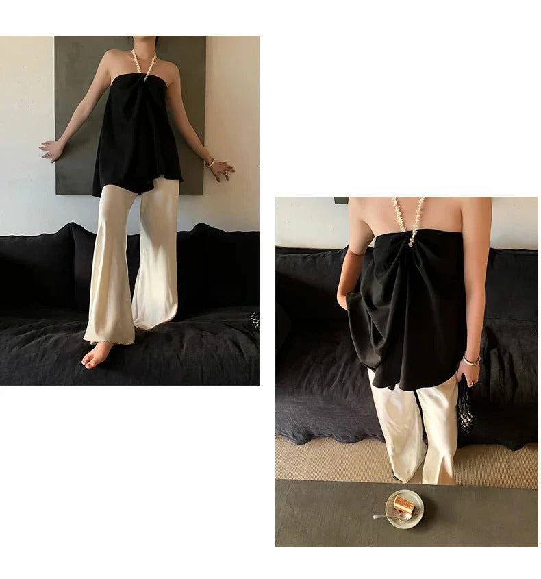 Evening Glow Wide-Leg Trousers