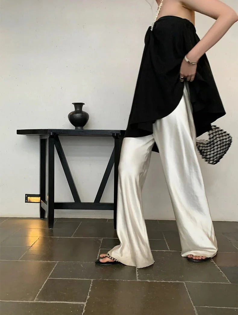Evening Glow Wide-Leg Trousers