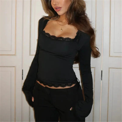 Evening Lace Long Sleeve Top