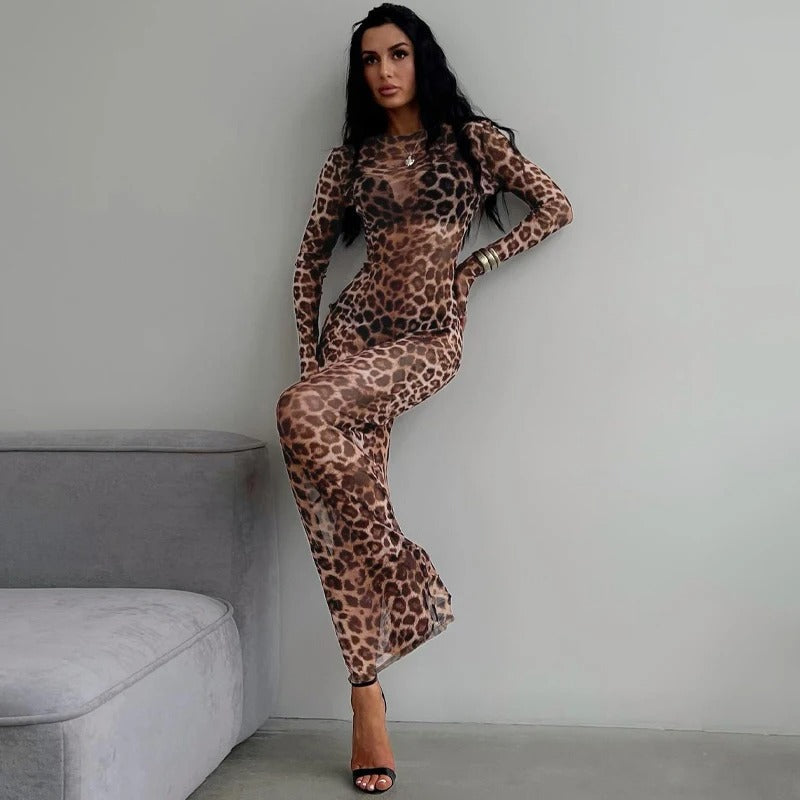 Fierce Leopard Maxi Dress