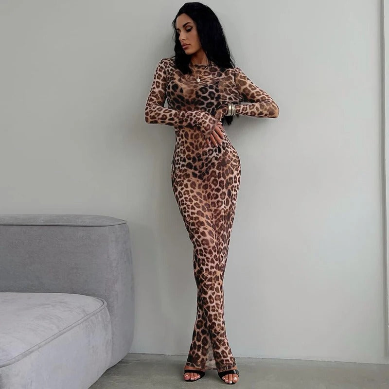 Fierce Leopard Maxi Dress