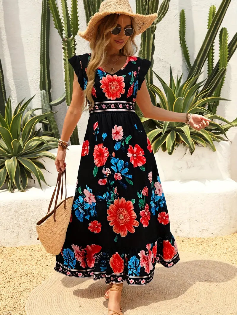 Garden Fiesta Embroidered Midi Dress
