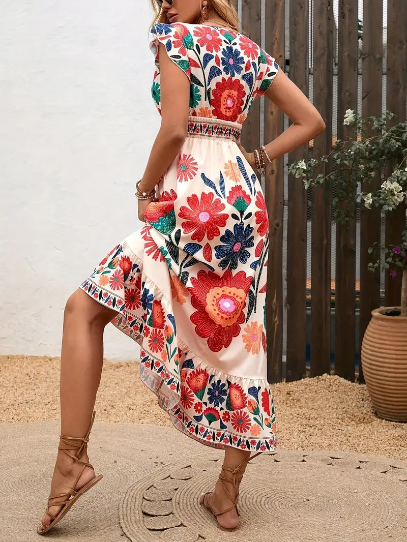 Garden Fiesta Embroidered Midi Dress