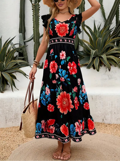Garden Fiesta Embroidered Midi Dress
