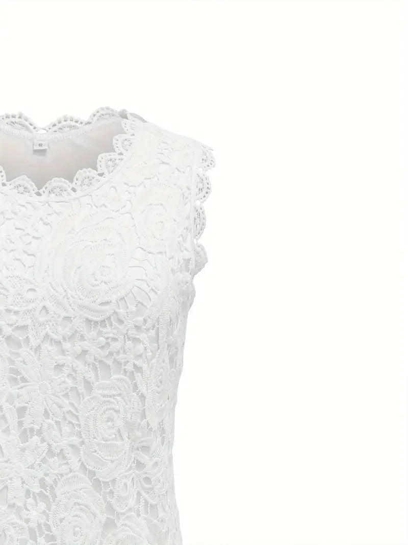 Garden Lace Rose Sleeveless Top