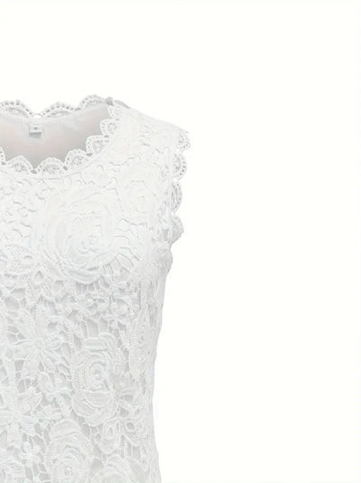 Garden Lace Rose Sleeveless Top