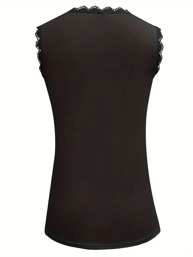 Garden Lace Rose Sleeveless Top