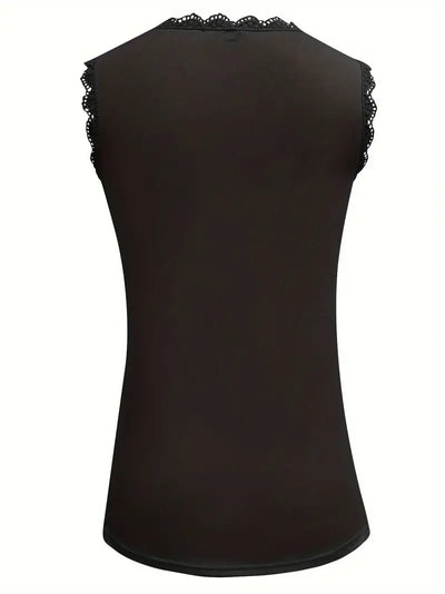 Garden Lace Rose Sleeveless Top