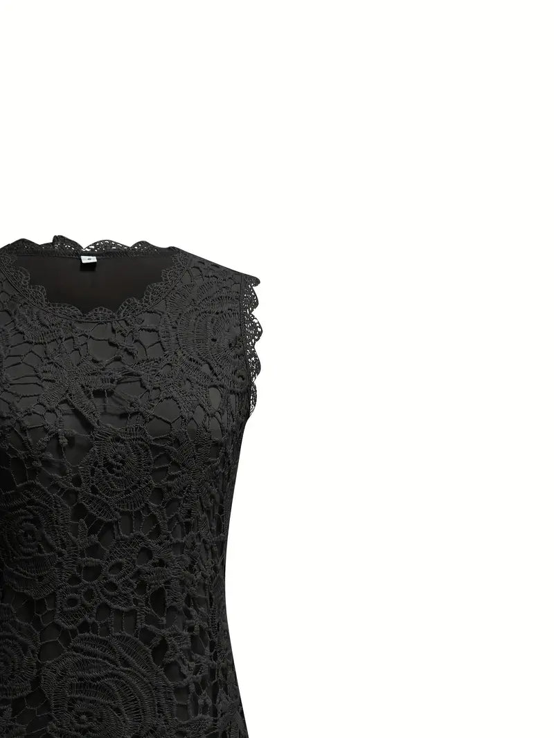 Garden Lace Rose Sleeveless Top