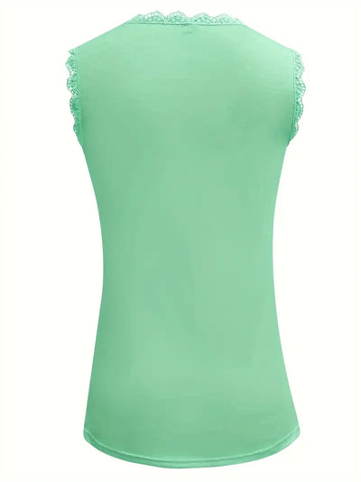 Garden Lace Rose Sleeveless Top