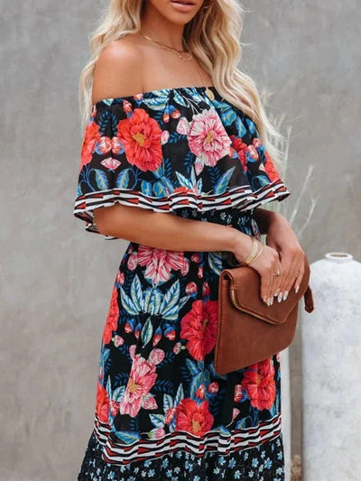 Garden Muse Off-Shoulder Maxi Dress