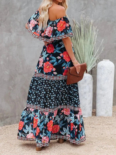Garden Muse Off-Shoulder Maxi Dress