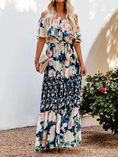 Garden Muse Off-Shoulder Maxi Dress