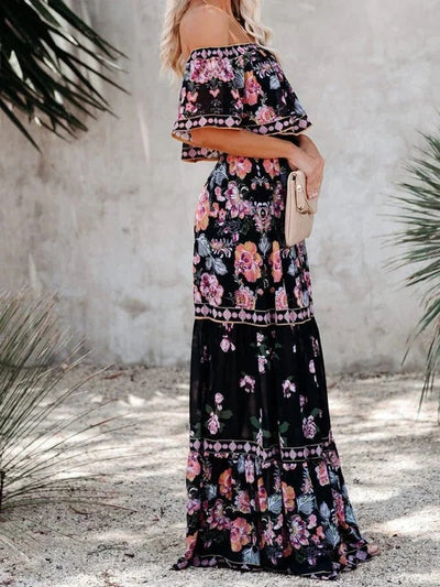 Garden Muse Off-Shoulder Maxi Dress