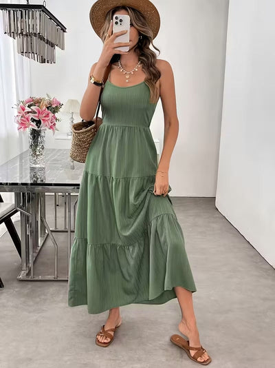 Garden Whimsy Bow-Back Maxi Dress