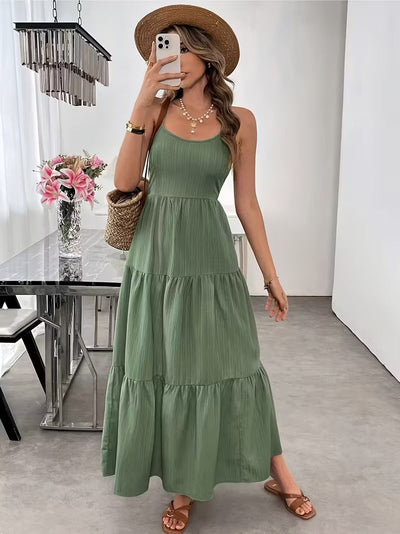 Garden Whimsy Bow-Back Maxi Dress
