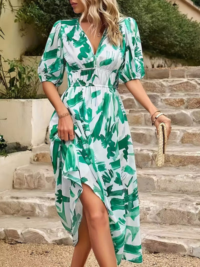 Garden Whimsy Floral Midi Dress