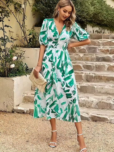 Garden Whimsy Floral Midi Dress
